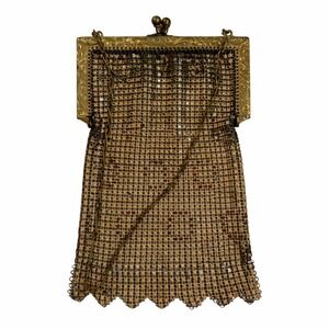 Whiting & Davis Mesh Evening Bag Small Art Deco Vintage Clutch Chain Handle